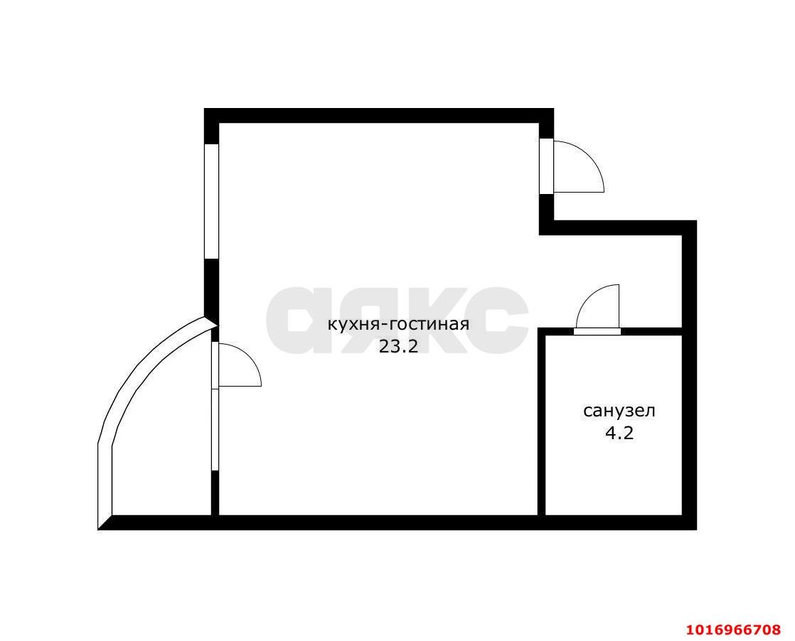 Фото №9: Студия 27 м² - Краснодар, Прикубанский внутригородской округ, ЖК Лучезарный, мкр. Музыкальный, ул. имени Сергея Есенина, 135