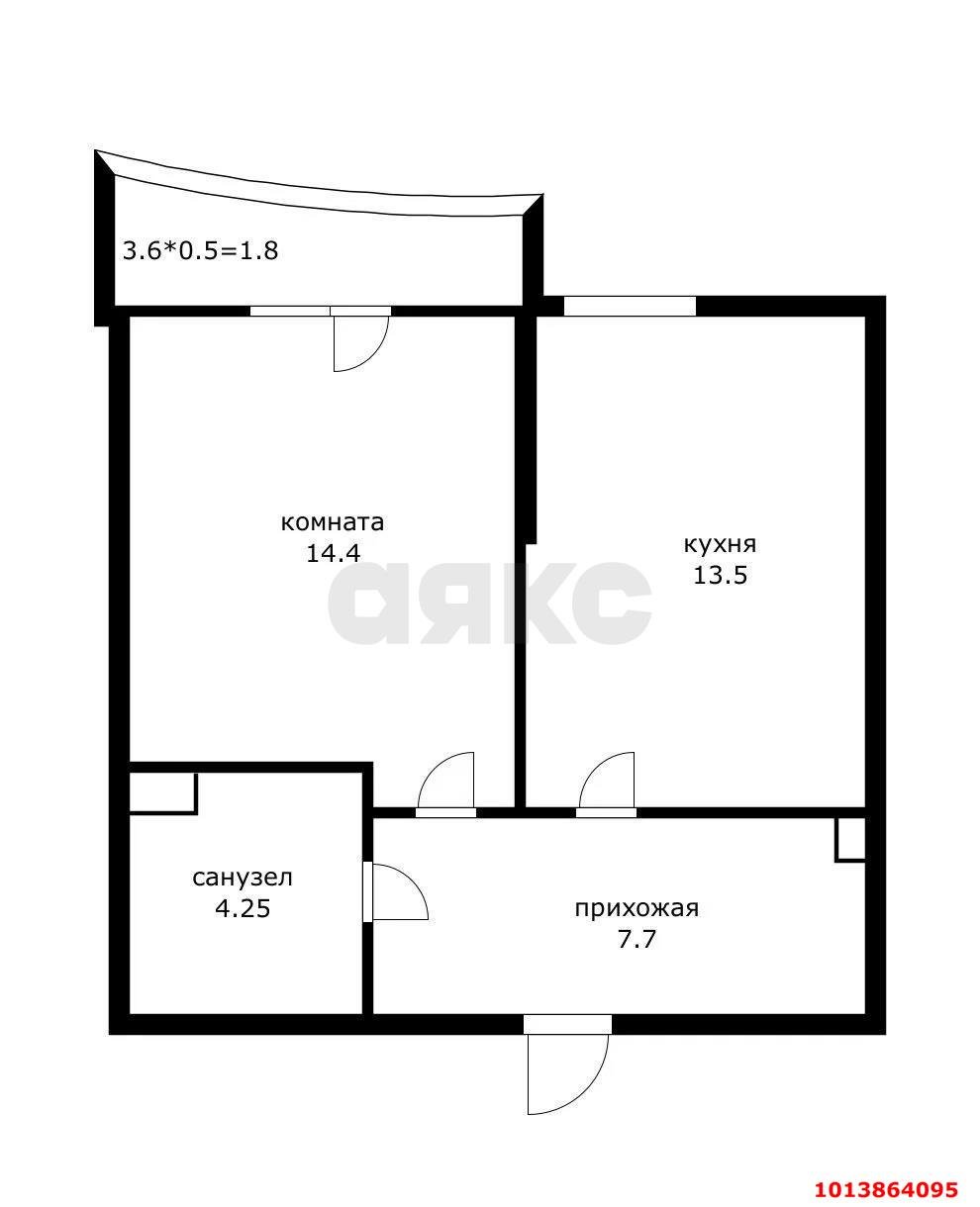 Фото №13: 1-комнатная квартира 42 м² - Краснодар, Прикубанский внутригородской округ, ЖК Любимый Дом, Завод Радиоизмерительных Приборов, имени Петра Метальникова, мкр. жилой комплекс Любимый Дом, ул. Московская, 133к3