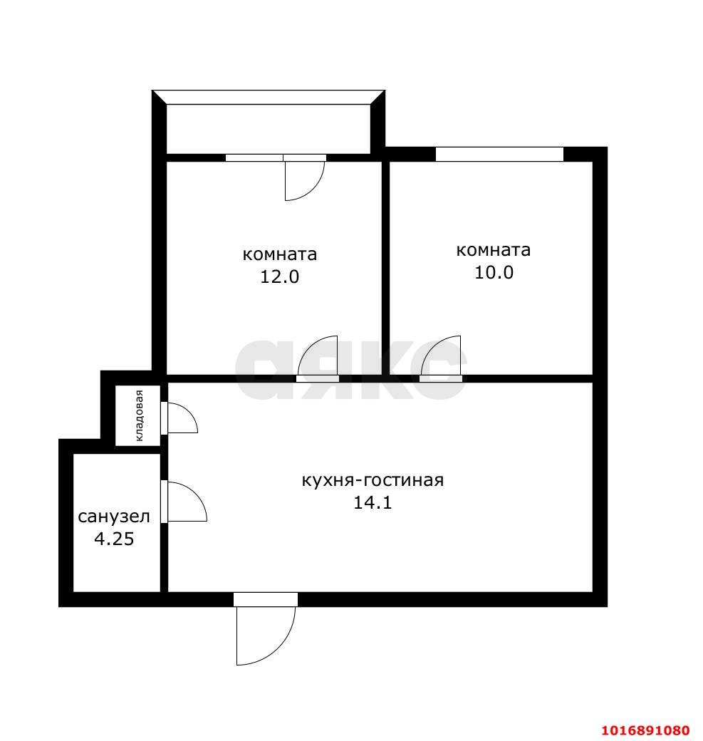 Фото №21: 2-комнатная квартира 44 м² - Краснодар, Фестивальный, Солнечный, мкр. Прикубанский внутригородской округ, пр-кт Константина Образцова, 25к2