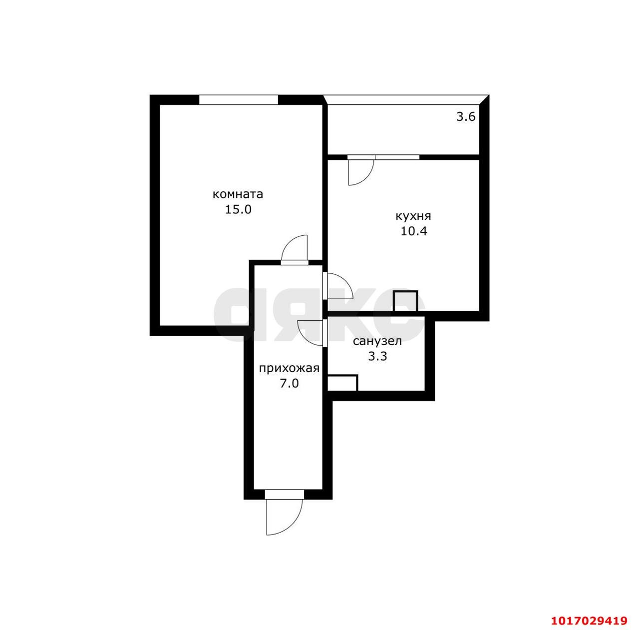 Фото №9: 1-комнатная квартира 36 м² - Краснодар, Сосновый Бор, мкр. Карасунский внутригородской округ, ул. имени Виктора Нарыкова, 10