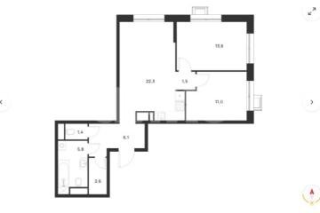 Фото №1: 2-комнатная квартира 64 м² - Москва Новомосковский административный округ