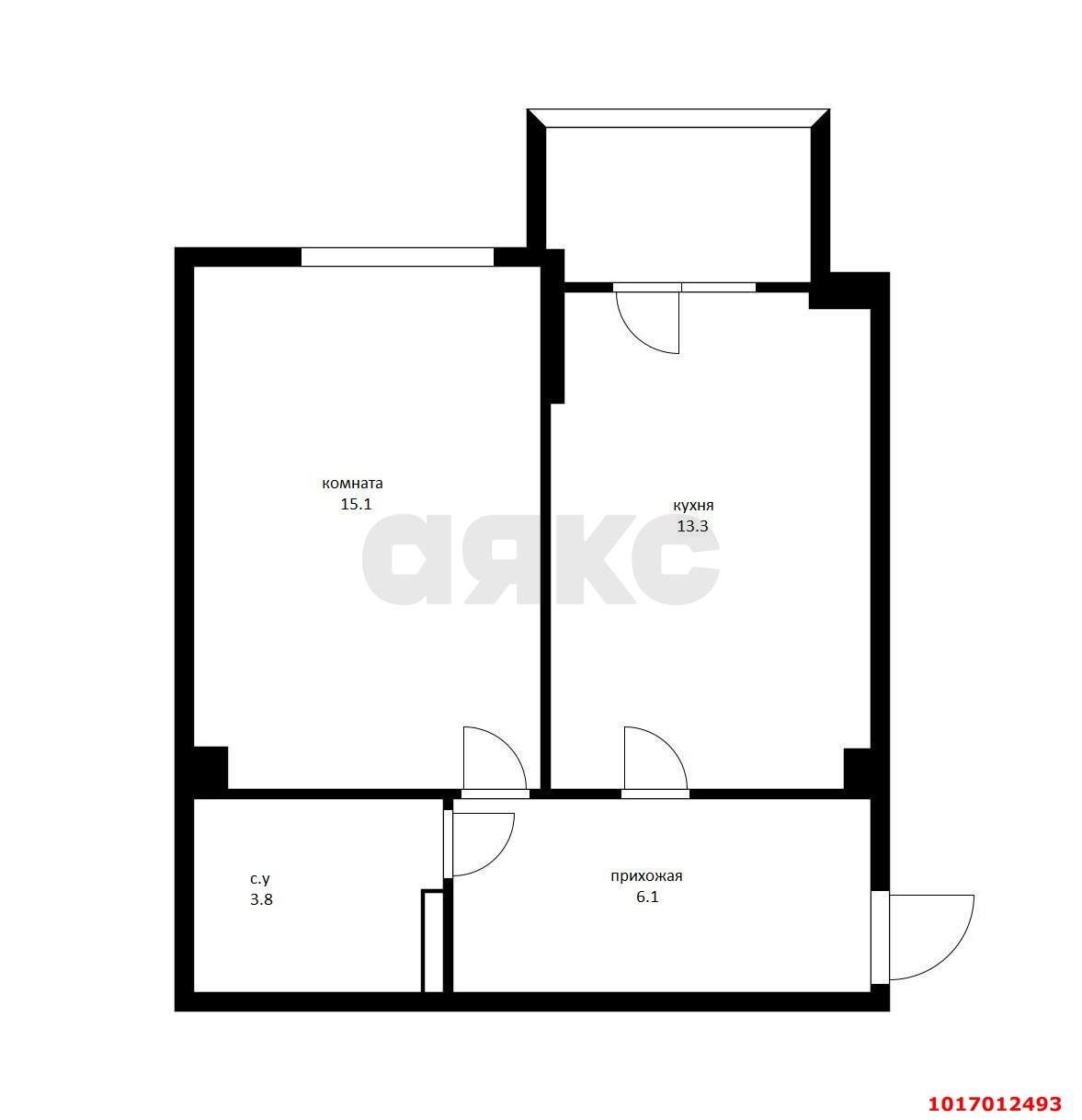 Фото №15: 1-комнатная квартира 43 м² - Краснодар, ЖК Новые Черёмушки, жилой комплекс Новые Черёмушки, Карасунский внутригородской округ, Центральный внутригородской округ, мкр. Черёмушки, ул. Селезнёва, 4/4