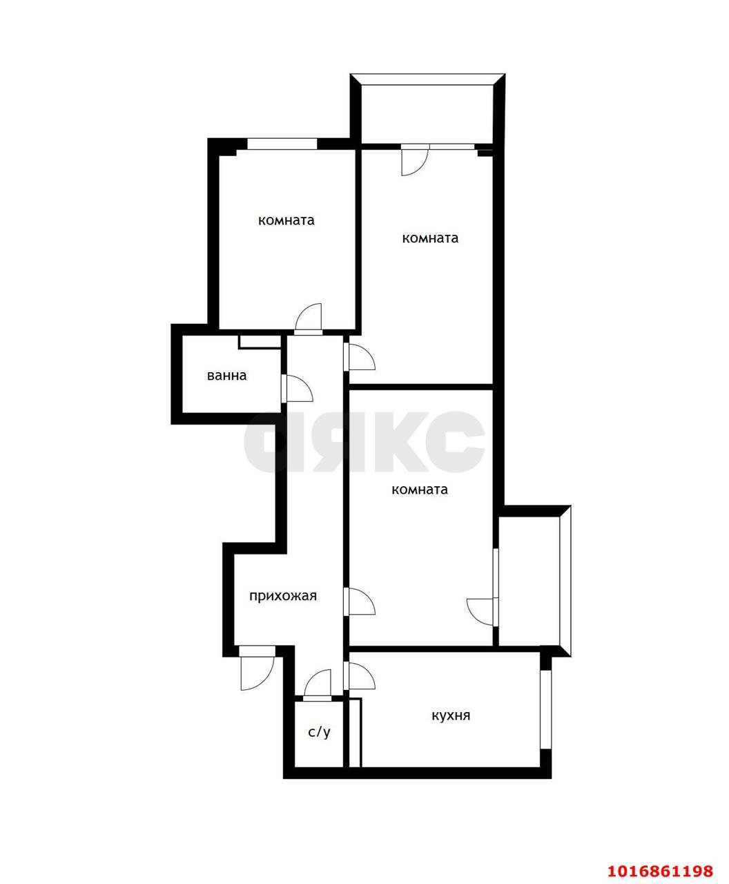Фото №20: 3-комнатная квартира 80 м² - Краснодар, Прикубанский внутригородской округ, мкр. жилой комплекс Европа-Сити, ул. Византийская, 7