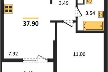 Фото №1: 1-комнатная квартира 37 м² - Краснодар, мкр. Карасунский внутригородской округ, 