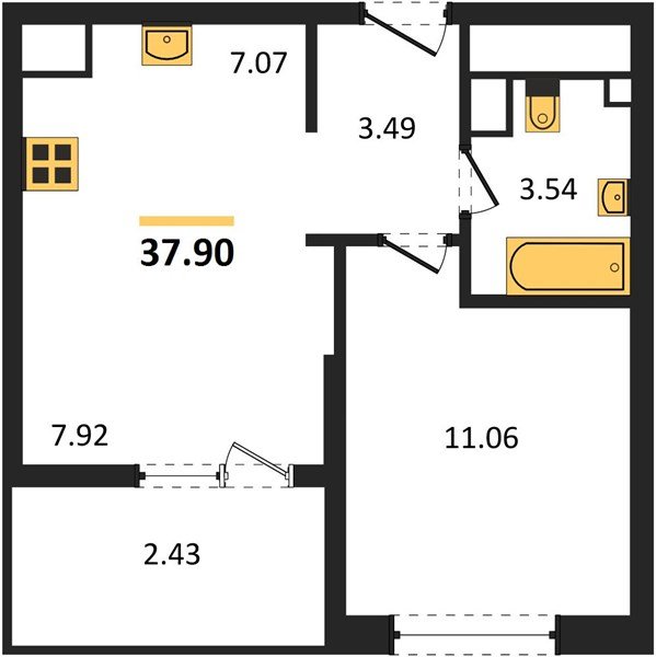 Фото №1: 1-комнатная квартира 37 м² - Краснодар, Хлопчато-бумажный Комбинат, жилой квартал Патрики, мкр. Карасунский внутригородской округ