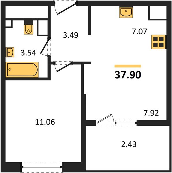Фото №1: 1-комнатная квартира 37 м² - Краснодар, Хлопчато-бумажный Комбинат, жилой квартал Патрики, мкр. Карасунский внутригородской округ