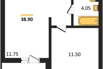 Фото №1: 1-комнатная квартира 38 м² - Знаменский, мкр. Родные Просторы, 