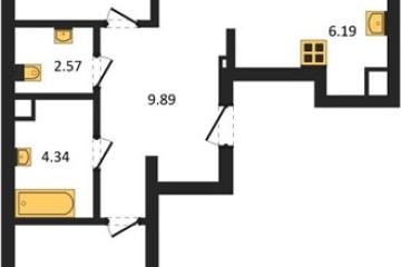 Фото №1: 2-комнатная квартира 73 м² - Знаменский, мкр. Родные Просторы, 