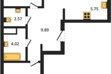Фото №1: 2-комнатная квартира 72 м² - Знаменский, мкр. Родные Просторы, 