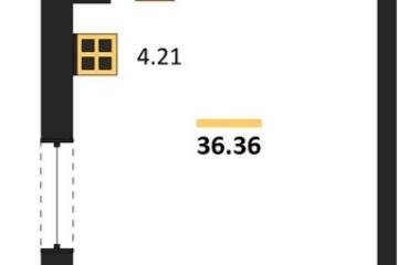Фото №1: Студия 36 м² - Знаменский, мкр. Родные Просторы, 