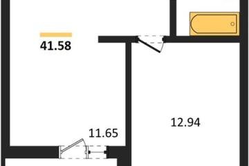 Фото №1: 1-комнатная квартира 41 м² - Знаменский, мкр. Родные Просторы, 