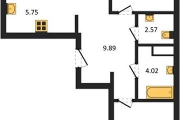 Фото №1: 2-комнатная квартира 72 м² - Знаменский, мкр. Родные Просторы, 