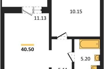 Фото №1: 1-комнатная квартира 40 м² - Знаменский, мкр. Родные Просторы, 