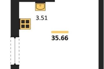 Фото №1: Студия 35 м² - Знаменский, мкр. Родные Просторы, 