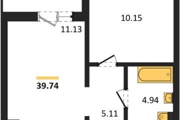 Фото №1: 1-комнатная квартира 39 м² - Знаменский, мкр. Родные Просторы, 