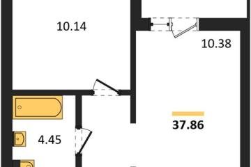 Фото №1: 1-комнатная квартира 37 м² - Знаменский, мкр. Родные Просторы, 