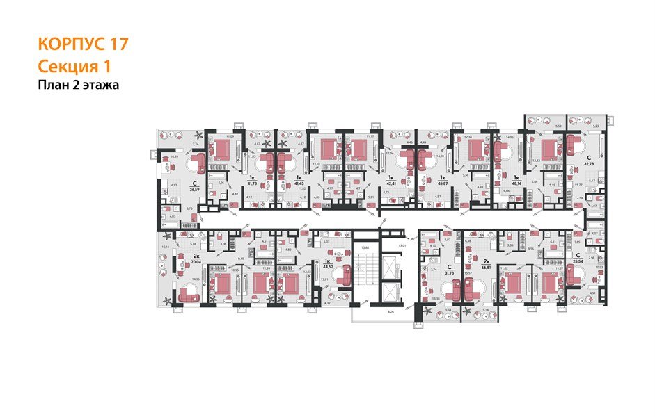 Фото №8: 1-комнатная квартира 44 м² - Знаменский, Карасунский внутригородской округ, мкр. Родные Просторы