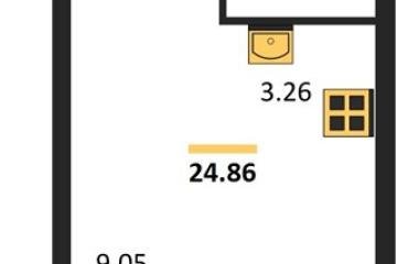 Фото №1: Студия 24 м² - Знаменский, мкр. Родные Просторы, 