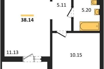 Фото №1: 1-комнатная квартира 40 м² - Знаменский, мкр. Родные Просторы, 