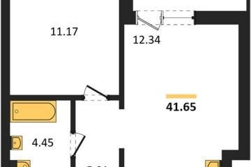 Фото №1: 1-комнатная квартира 41 м² - Знаменский, мкр. Родные Просторы, 