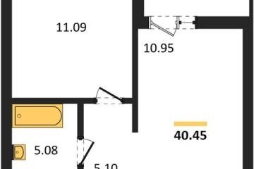 Фото №1: 1-комнатная квартира 40 м² - Знаменский, мкр. Родные Просторы, 