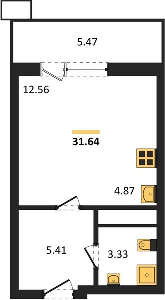 Фото №1: Студия 31 м², 8/18 эт. - Знаменский, Карасунский внутригородской округ, мкр. Родные Просторы