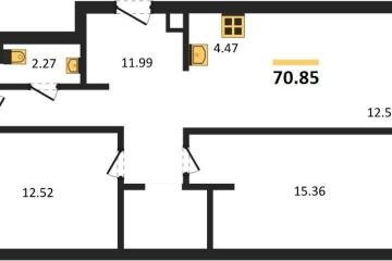 Фото №1: 2-комнатная квартира 70 м² - Знаменский, мкр. Родные Просторы, 