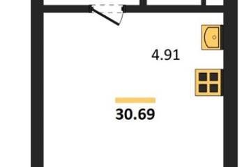 Фото №1: Студия 30 м² - Знаменский, мкр. Родные Просторы, 
