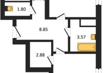 Фото №1: 2-комнатная квартира 75 м² - Знаменский, мкр. Родные Просторы, 