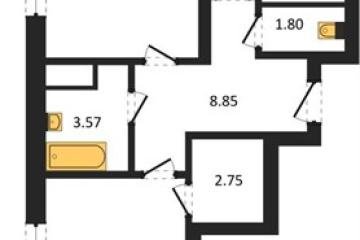 Фото №1: 2-комнатная квартира 75 м² - Знаменский, мкр. Родные Просторы, 