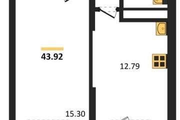 Фото №1: 1-комнатная квартира 43 м² - Знаменский, мкр. Родные Просторы, 