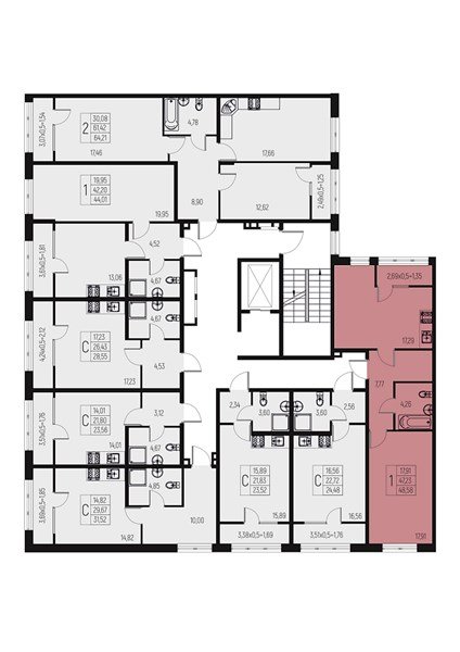 Фото №8: 1-комнатная квартира 44 м² - Брюховецкая