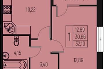 Фото №1: 1-комнатная квартира 32 м² - Брюховецкая, 