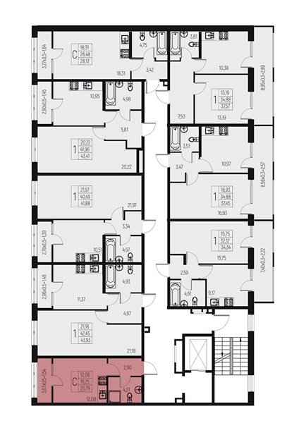 Фото №8: 1-комнатная квартира 34 м² - Брюховецкая