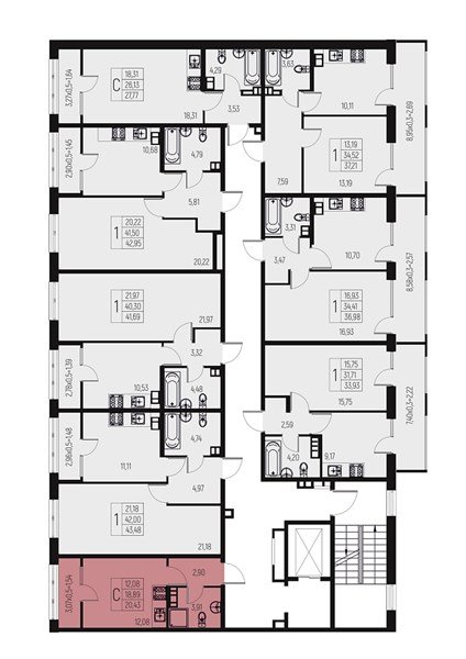 Фото №8: 1-комнатная квартира 41 м² - Брюховецкая
