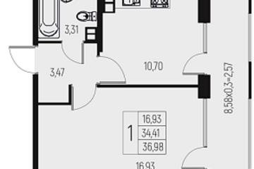 Фото №1: 1-комнатная квартира 36 м² - Брюховецкая, 