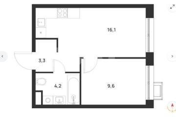 Фото №1: 1-комнатная квартира 33 м² - Москва Новомосковский административный округ