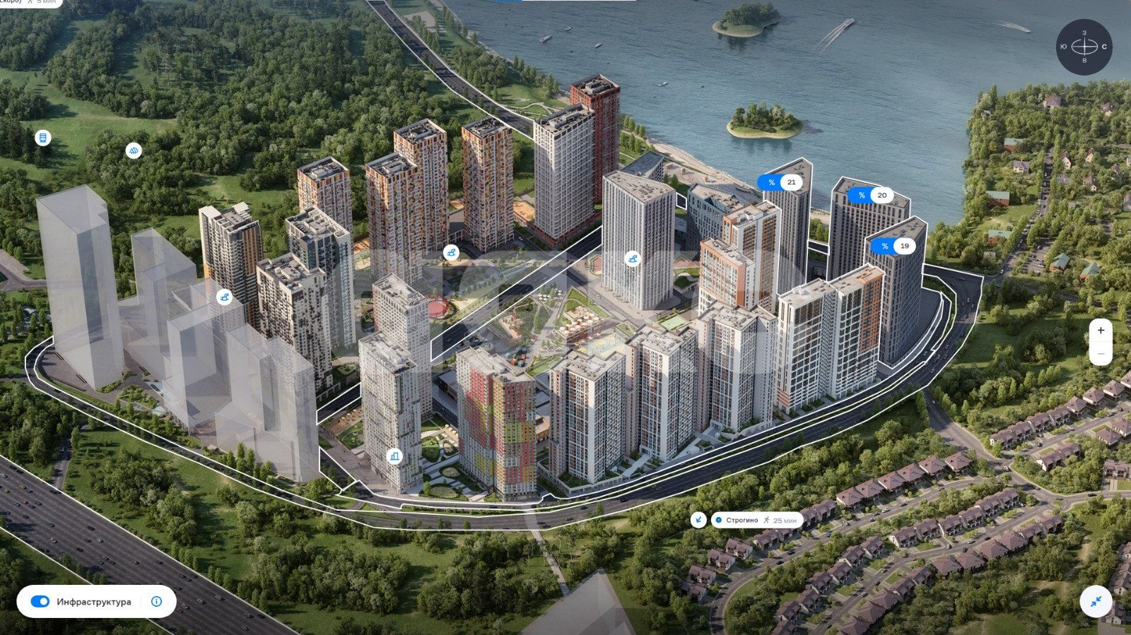 Фото №9: Студия 20 м² - Красногорск, жилой комплекс Спутник, мкр. террритория Мякинино вне границ, 20