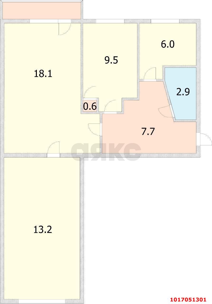 Фото №9: 3-комнатная квартира 63 м² - Краснодар, ул. Гагарина, 246