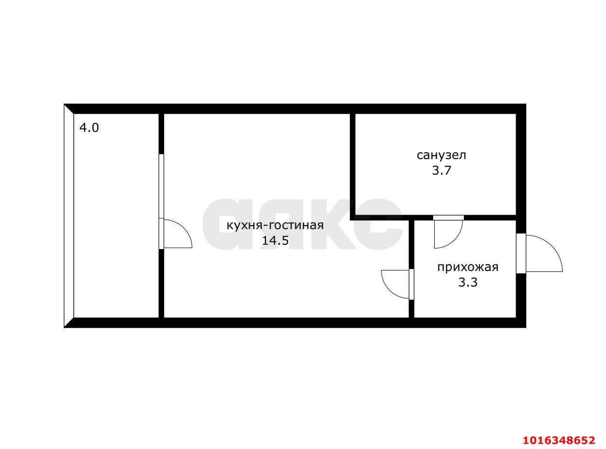Фото №16: Студия 23 м² - Краснодар, ЖК Урал, Карасунский внутригородской округ, Камвольно-суконный Комбинат, мкр. жилой комплекс Ural, ул. Уральская, 87/7