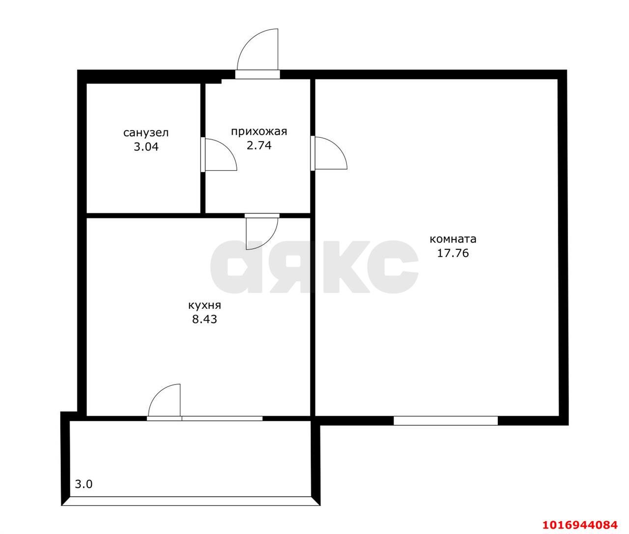 Фото №12: 1-комнатная квартира 39 м² - Краснодар, Прикубанский внутригородской округ, мкр. Новый, ул. 9-я Тихая, 15