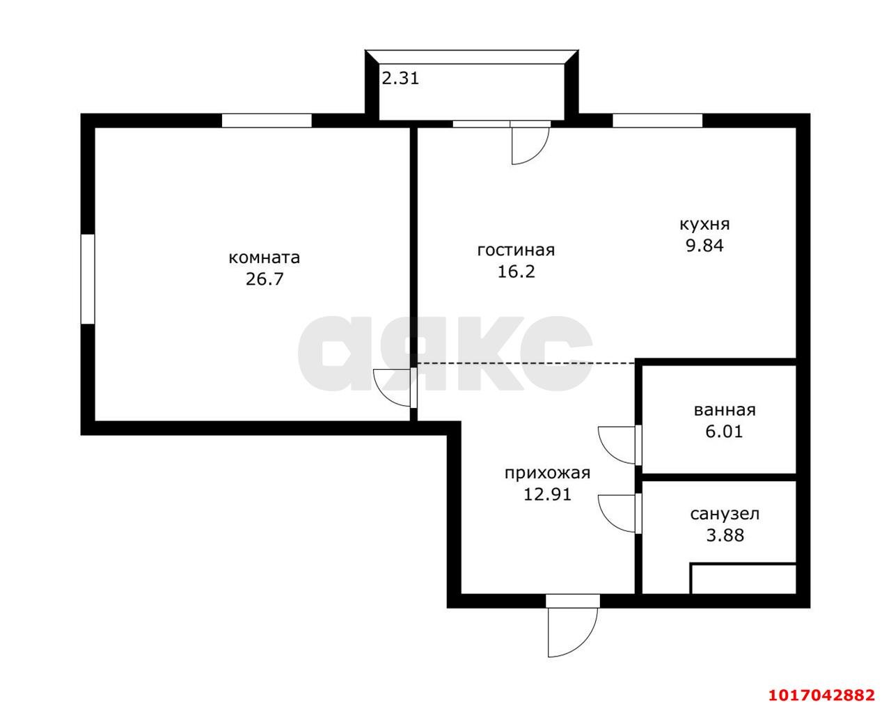 Фото №7: 2-комнатная квартира 77 м² - Краснодар, Карасунский внутригородской округ, Хлопчато-бумажный Комбинат, мкр. жилой комплекс Элегант, ул. Старокубанская, 139/1