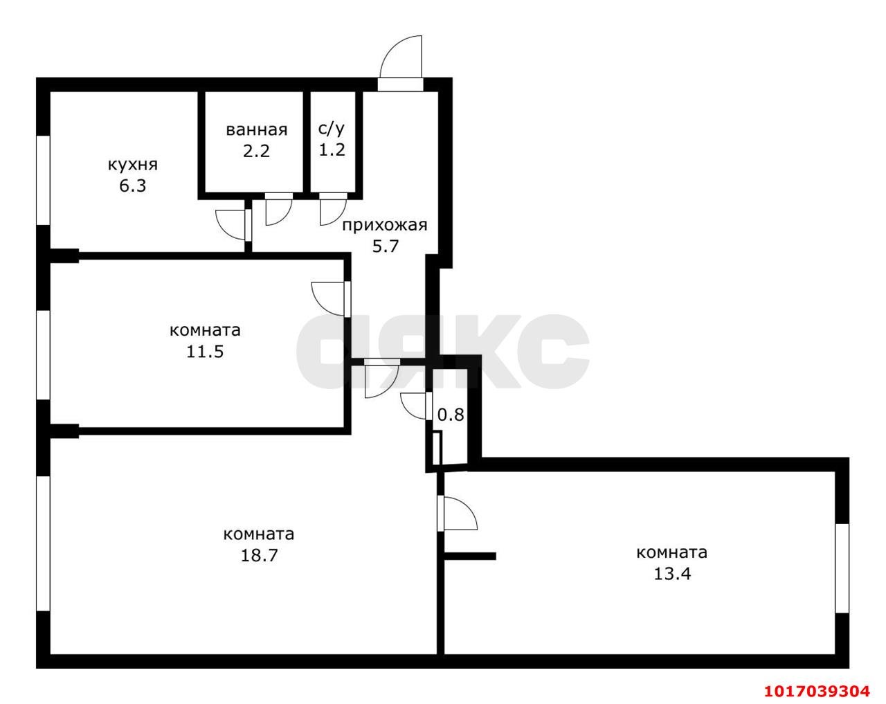 Фото №10: 3-комнатная квартира 60 м² - Краснодар, Прикубанский внутригородской округ, мкр. Фестивальный, ул. Гагарина, 83