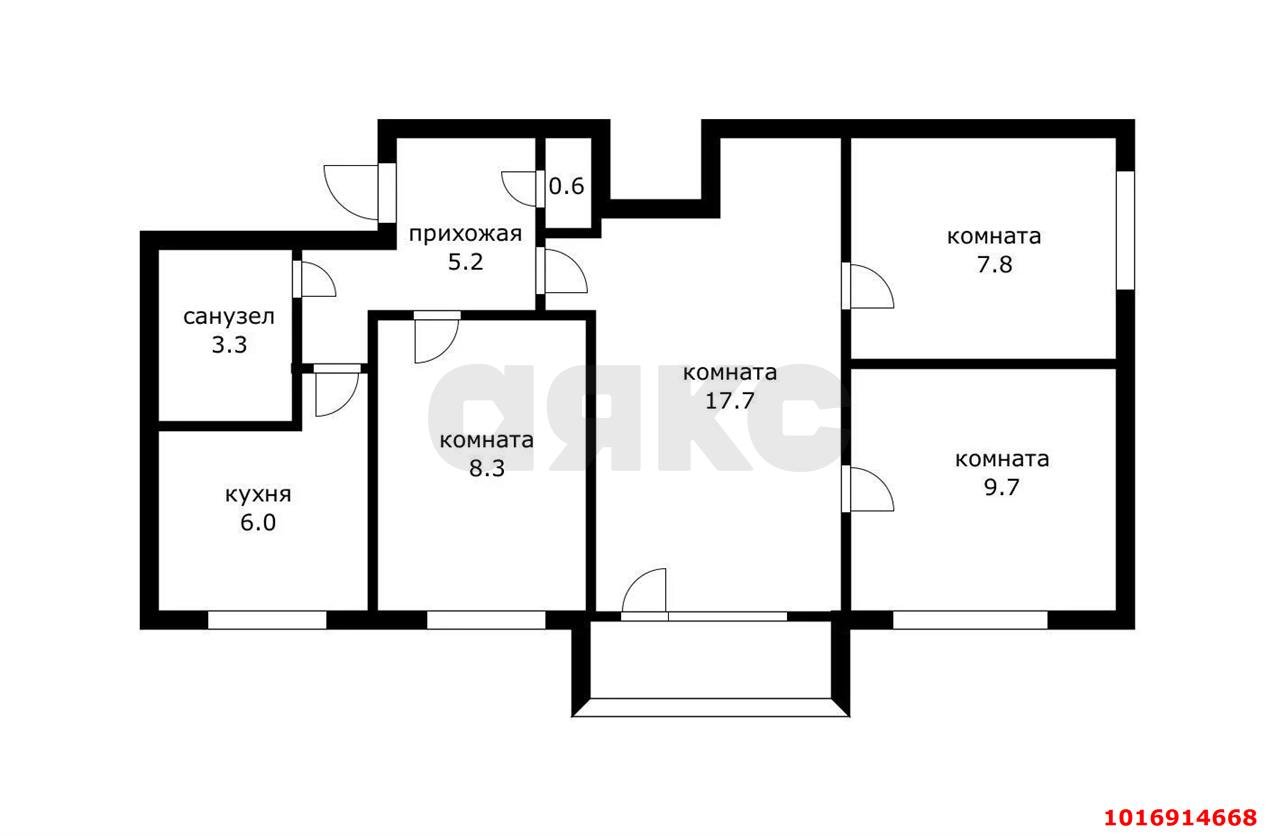 Фото №17: 4-комнатная квартира 60 м² - Краснодар, Прикубанский внутригородской округ, мкр. Фестивальный, ул. Гагарина, 79