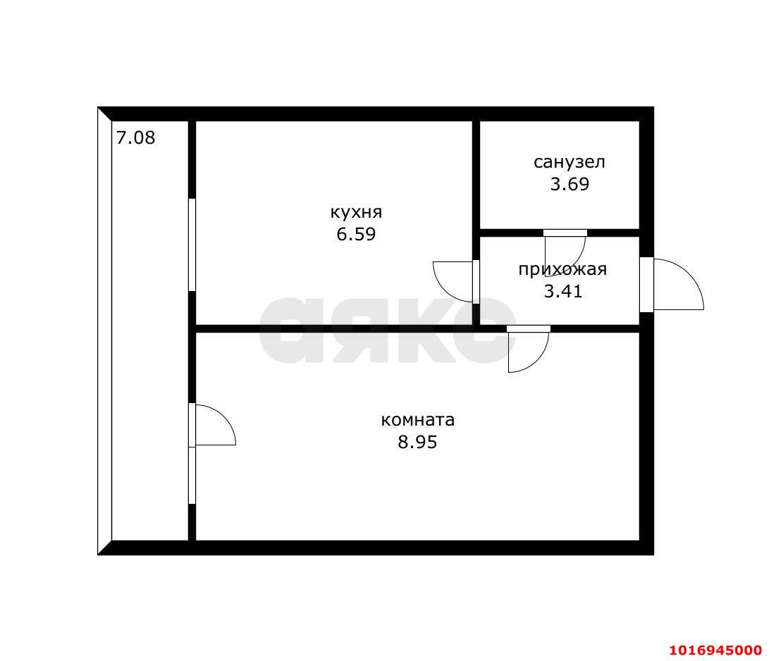 Фото №15: 1-комнатная квартира 40 м² - Краснодар, Прикубанский внутригородской округ, Завод Радиоизмерительных Приборов, мкр. Музыкальный, ул. Московская, 148к2