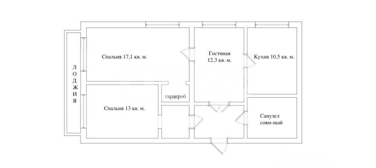 Фото №35: 3-комнатная квартира 69 м² - Москва, ул. Мосфильмовская, 6