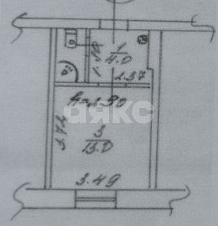 Фото №9: 1-комнатная квартира 19 м² - Мариуполь, Кальмиусский, мкр. 5-й, пр-кт Металлургов, 177