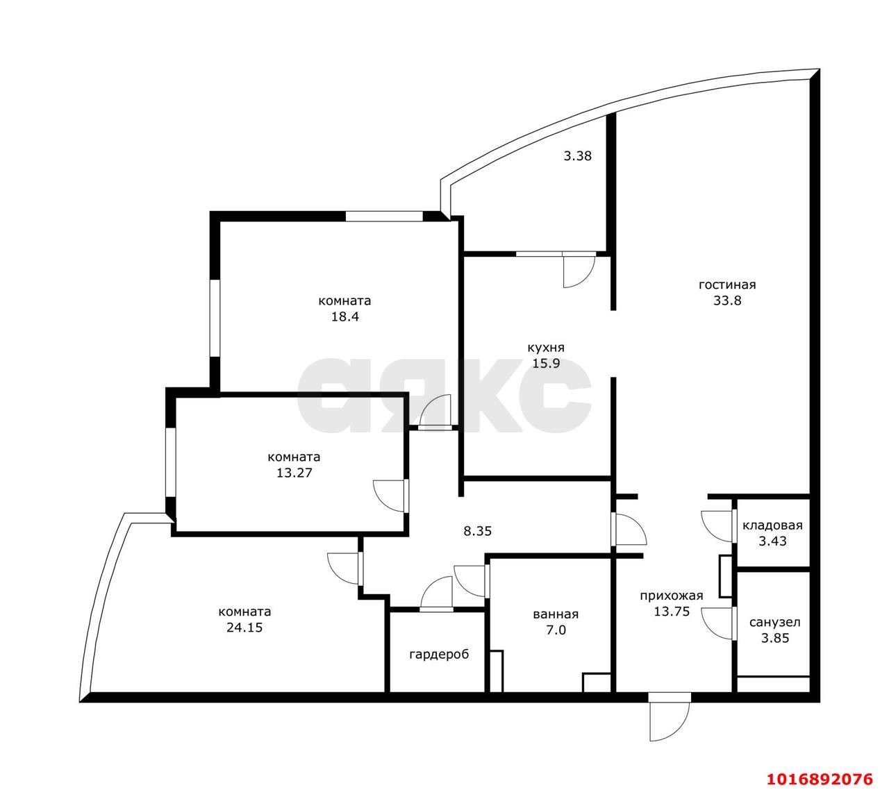 Фото №15: 4-комнатная квартира 145 м² - Краснодар, Центральный внутригородской округ, Завод Измерительных Приборов, мкр. ЖК Ривьера, ул. Московская, 57/1