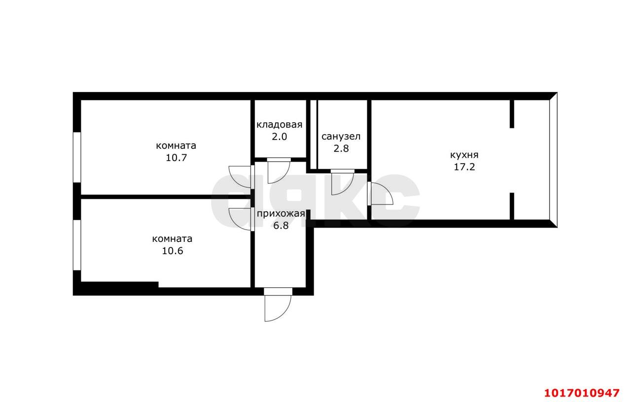 Фото №11: 2-комнатная квартира 50 м² - Российский, мкр. Прикубанский внутригородской округ, ул. Куликова Поля, 5