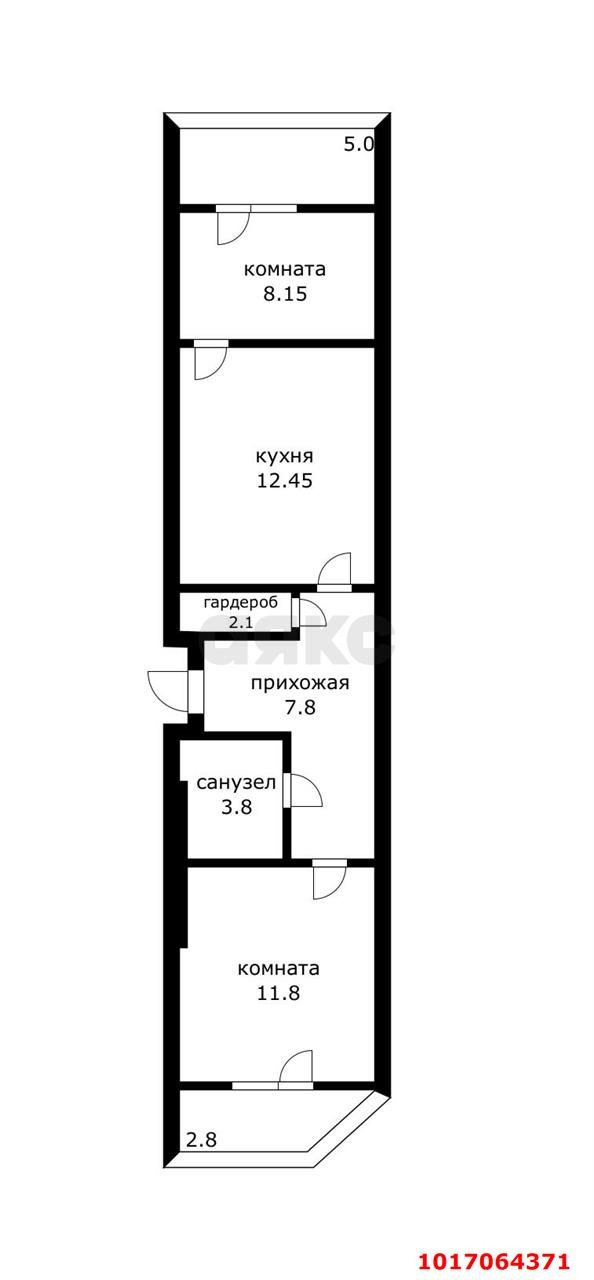 Фото №10: 1-комнатная квартира 56 м² - Российский, мкр. Прикубанский внутригородской округ, ул. Бигдая, 12